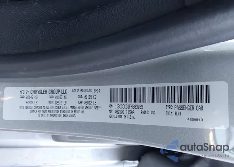 2015 Chrysler 200 C z USA, uszkodzony, nr VIN 1C3CCCCG1FN583029